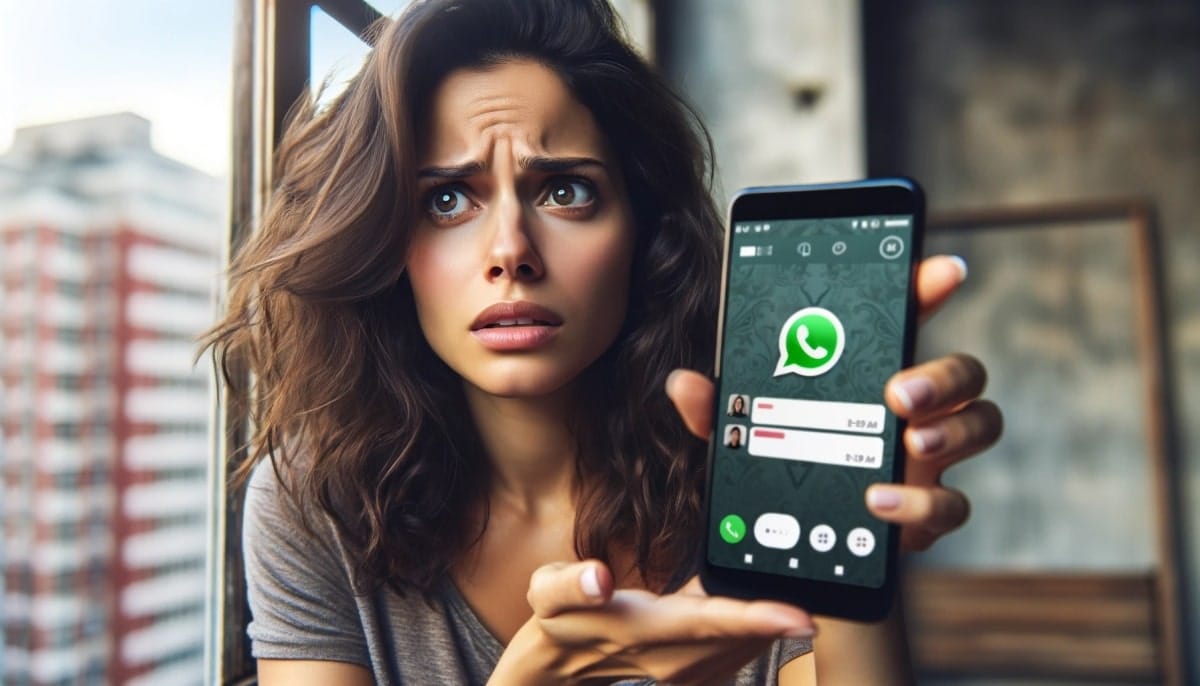 Mulher com celular na mão solicitando ajuda, notificações inteligentes