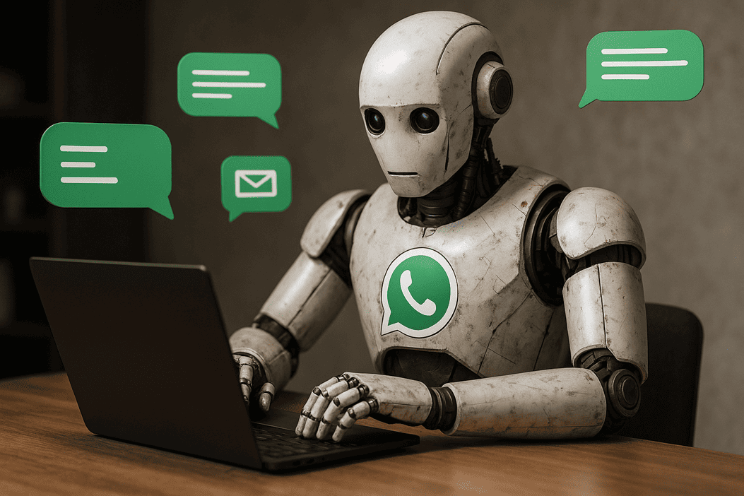 Robo fazendo o envios d mensagens WhatsApp